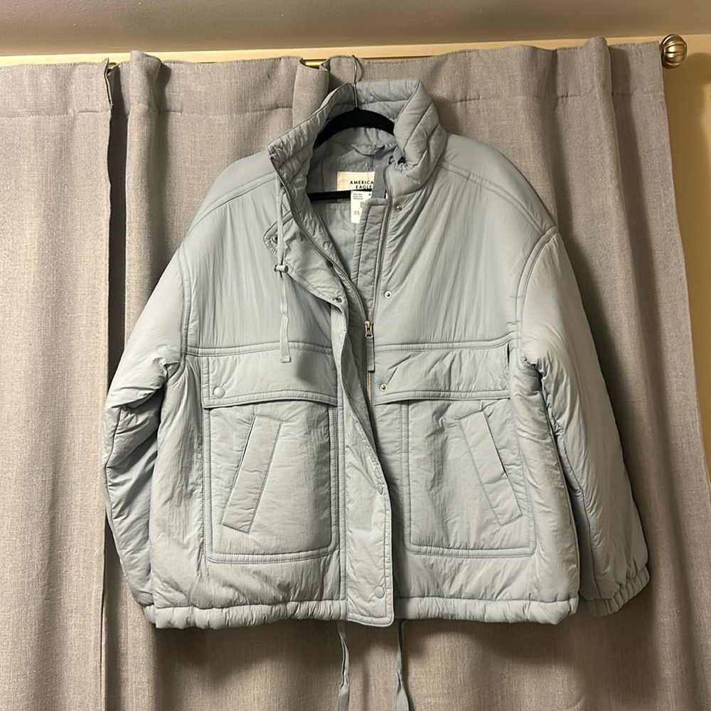 BRAND NEW LIGHT BLUE OVERSIZED PUFFER